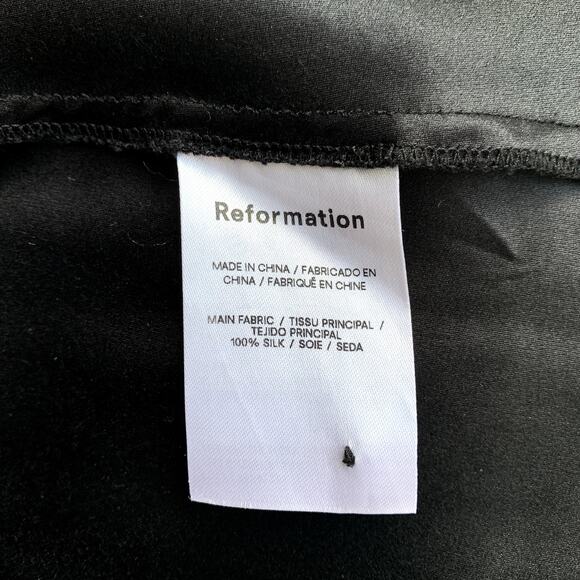 Reformation Provence Silk Lace Cut Out Open Back Midi Maxi Dress Black - Picture 14 of 16